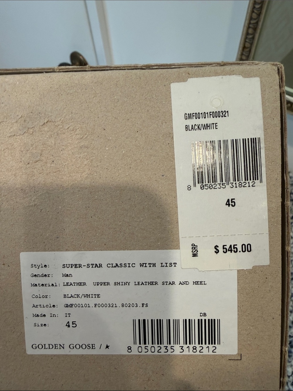 Still in Box! Golden Goose Superstars - black & white leather - outstanding - Picture 11 of 13